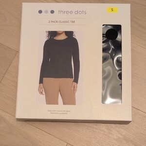 Three Dots 2-Pack Classic Tee - Black and Brown